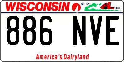 WI license plate 886NVE