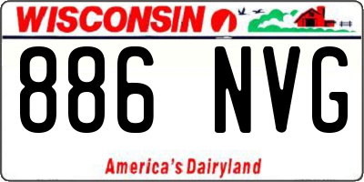 WI license plate 886NVG