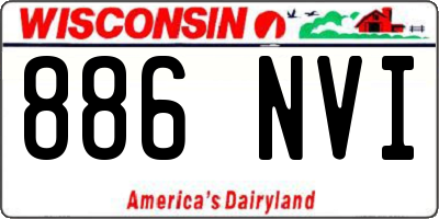 WI license plate 886NVI