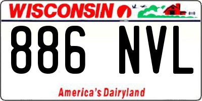 WI license plate 886NVL