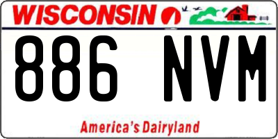 WI license plate 886NVM