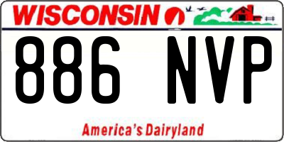 WI license plate 886NVP