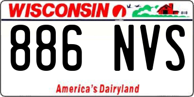 WI license plate 886NVS