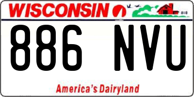 WI license plate 886NVU