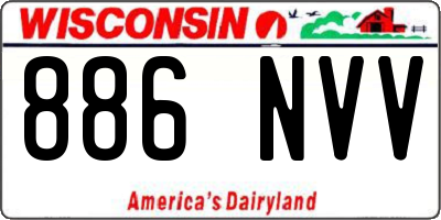 WI license plate 886NVV