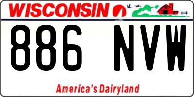 WI license plate 886NVW