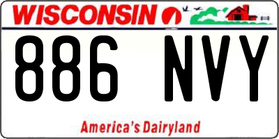 WI license plate 886NVY