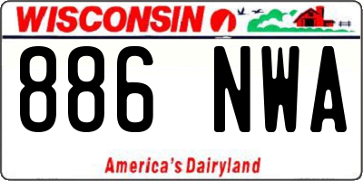 WI license plate 886NWA