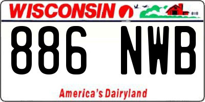 WI license plate 886NWB