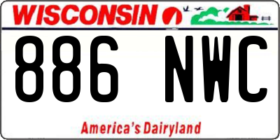 WI license plate 886NWC