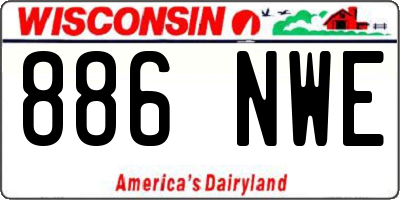 WI license plate 886NWE