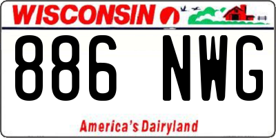 WI license plate 886NWG