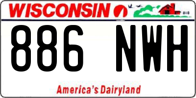 WI license plate 886NWH
