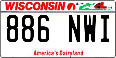 WI license plate 886NWI