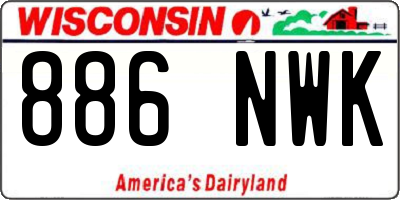 WI license plate 886NWK