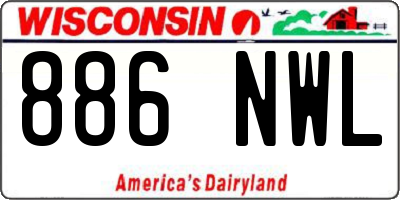 WI license plate 886NWL