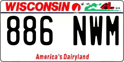 WI license plate 886NWM
