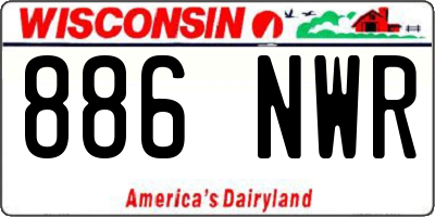 WI license plate 886NWR