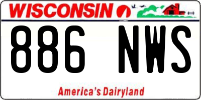 WI license plate 886NWS