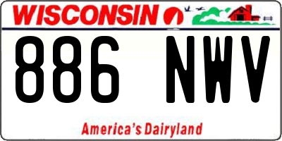 WI license plate 886NWV