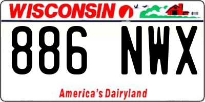 WI license plate 886NWX