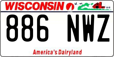 WI license plate 886NWZ
