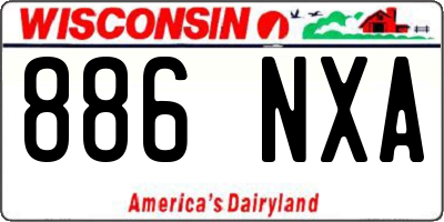 WI license plate 886NXA