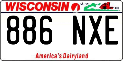 WI license plate 886NXE