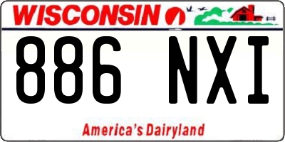 WI license plate 886NXI