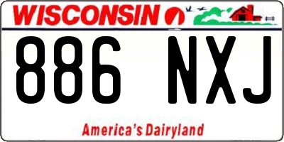 WI license plate 886NXJ