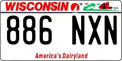WI license plate 886NXN