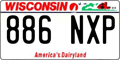 WI license plate 886NXP