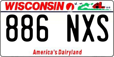 WI license plate 886NXS