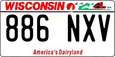 WI license plate 886NXV