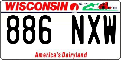 WI license plate 886NXW