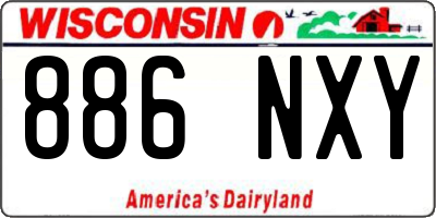 WI license plate 886NXY