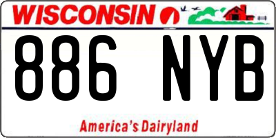 WI license plate 886NYB