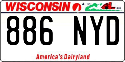 WI license plate 886NYD