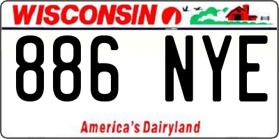 WI license plate 886NYE