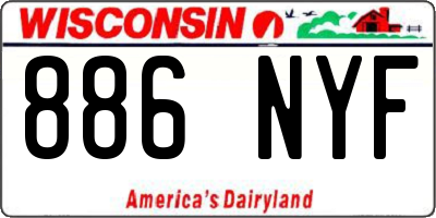 WI license plate 886NYF