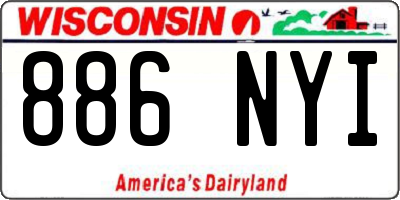 WI license plate 886NYI
