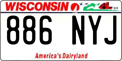 WI license plate 886NYJ