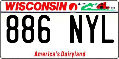 WI license plate 886NYL