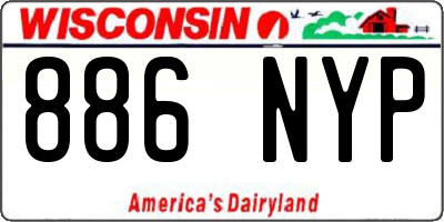 WI license plate 886NYP