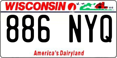 WI license plate 886NYQ