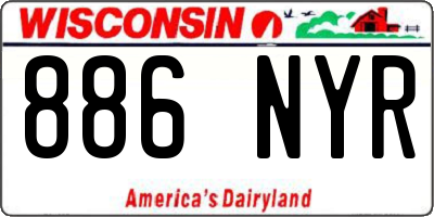 WI license plate 886NYR
