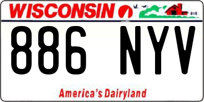 WI license plate 886NYV