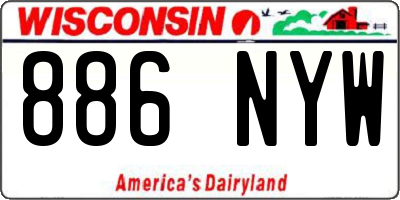 WI license plate 886NYW