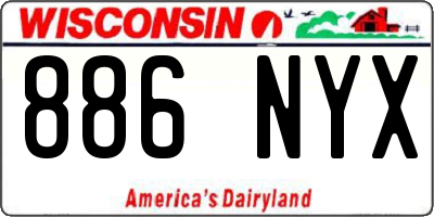 WI license plate 886NYX