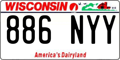 WI license plate 886NYY